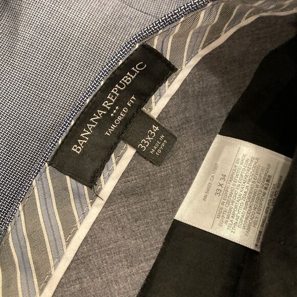 Banana republic tailored fit navy blue summer suit set 42R 33x34 - Picture 9 of 11